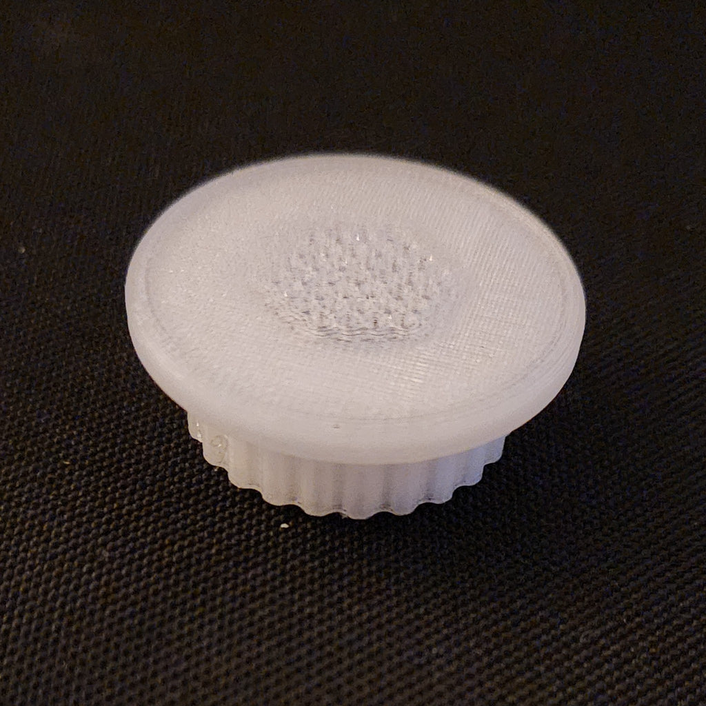 Assembled 7/8 inch isopod tub vent with the mesh built in